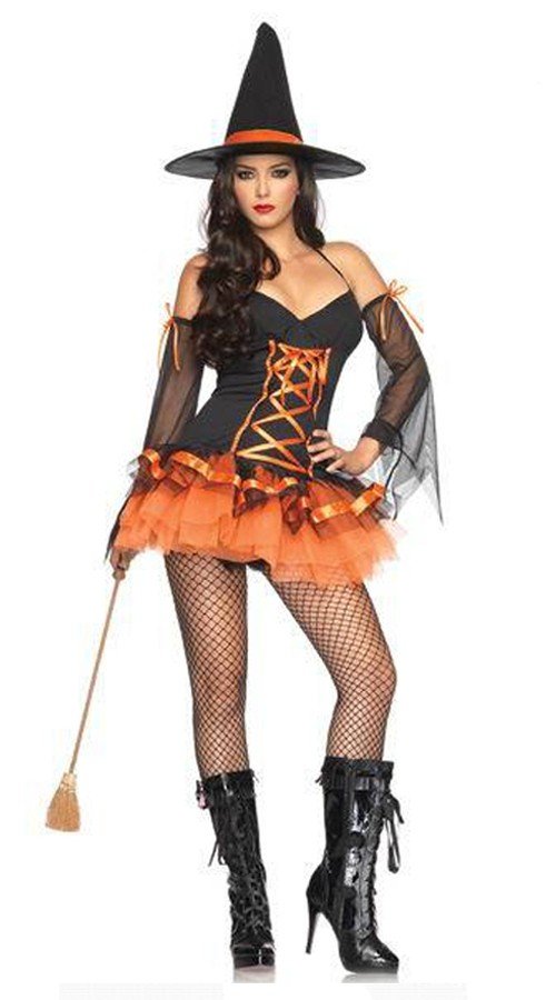 Halloween Asut Lumoava Seksikäs Paha Noita Asu