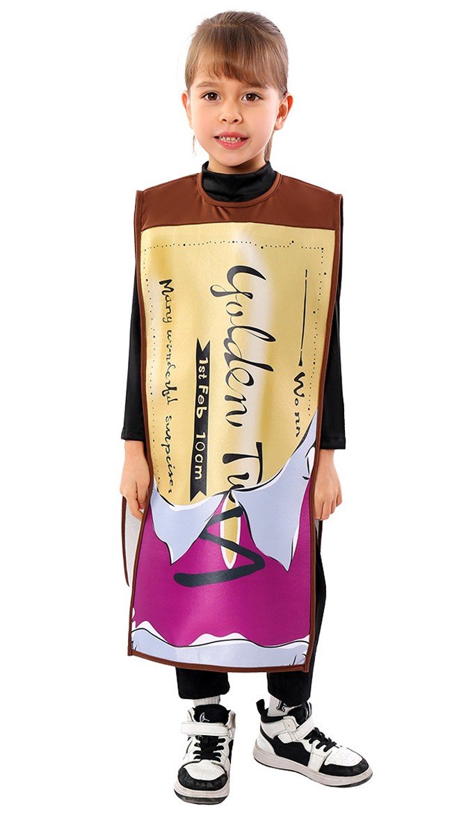 Golden Ticket Naamiaisasu Lapsille Roald Dahl Wonka Bar Asu