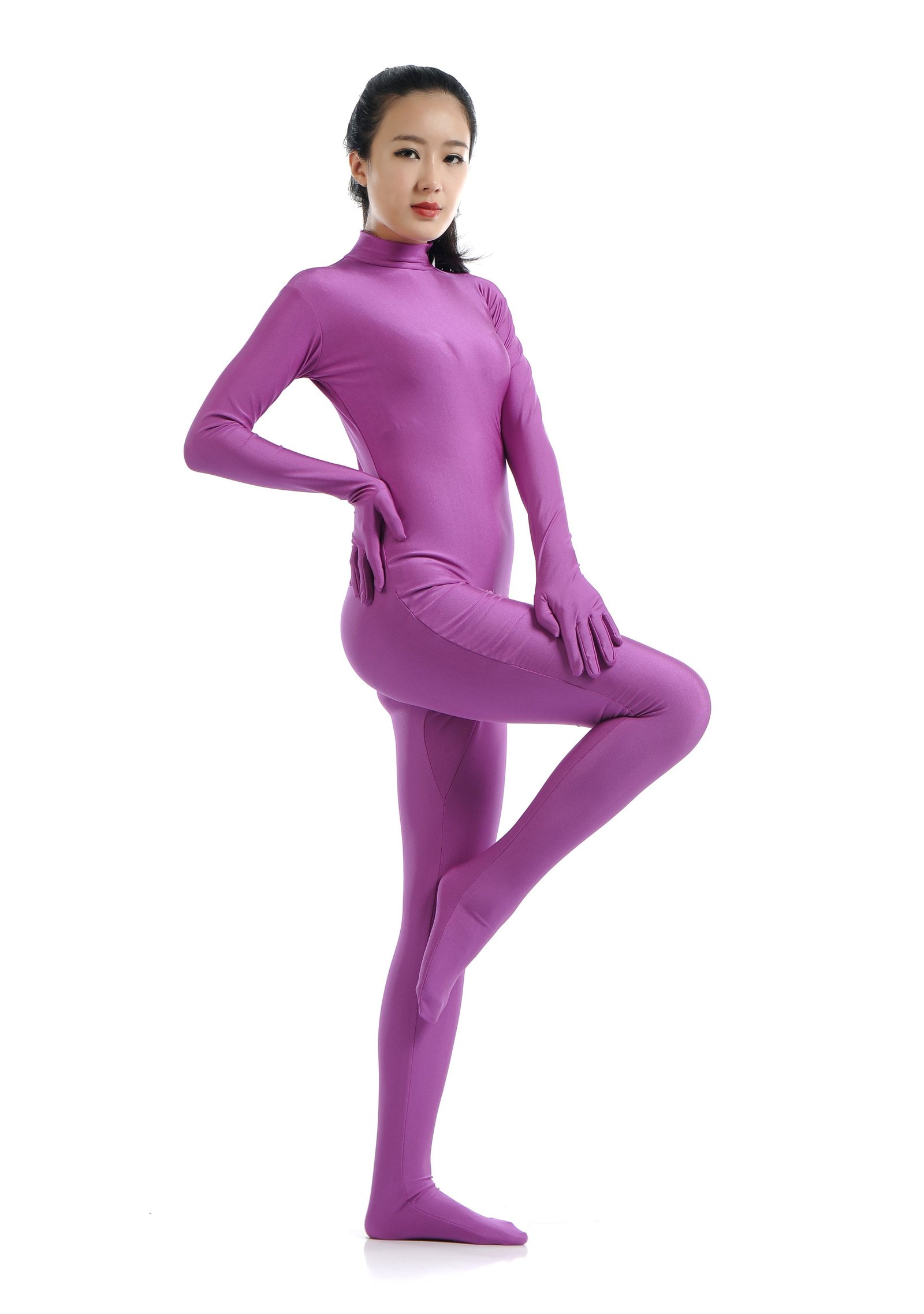 Morph Asut Skinsuit Naisille Ilman Huppua Second Skin Asu Violetti