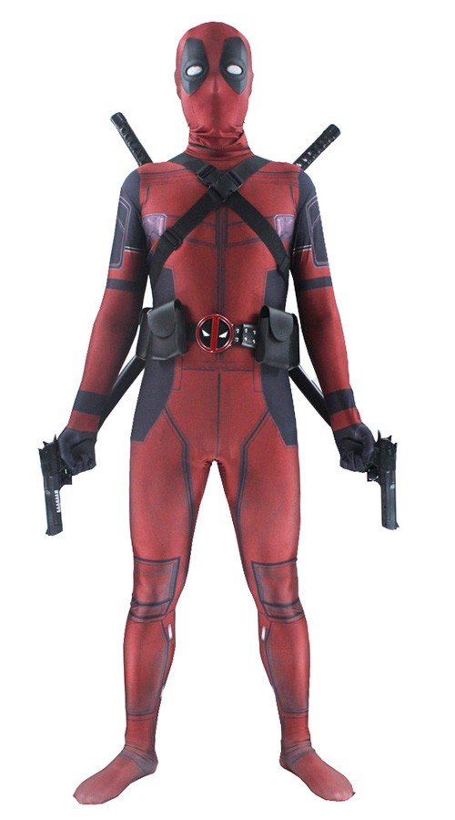 Aikuisille Deadpool Asu Second Skin Supersankariasut Marvel Cosplay Naamiaisasu