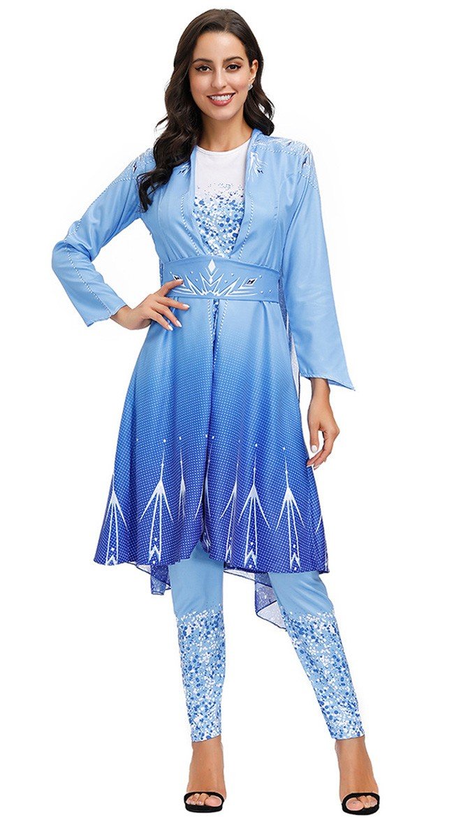 Frozen 2 Elsa Prinsessamekko Aikuisille Cosplay Elsa Asu