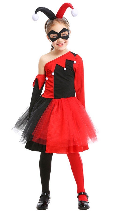 Tyttöjen Harley Quinn Asu Halloween Pelle Puku Lapsille