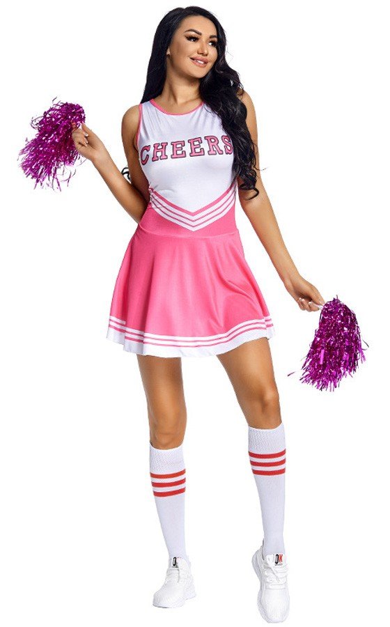 Seksikäs Tyttöjen Cheerleader Asu Vaaleanpunainen