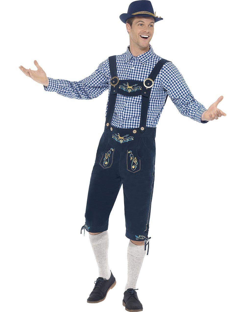 Perinteinen Oktoberfest Lederhosen Puku Miehille