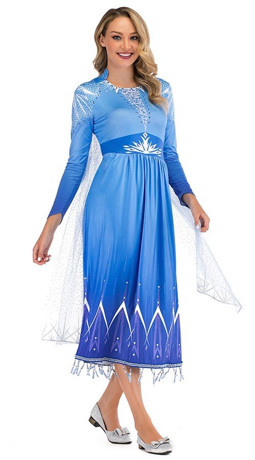 Frozen 2 Elsa Asu Aikuisille Prinsessamekko Cosplay Asu
