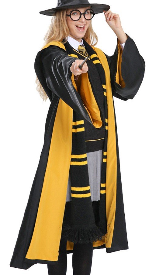 Tytöille Harry Potter Hufflepuff Asu Lapsille Aikuisille Koulupuvut