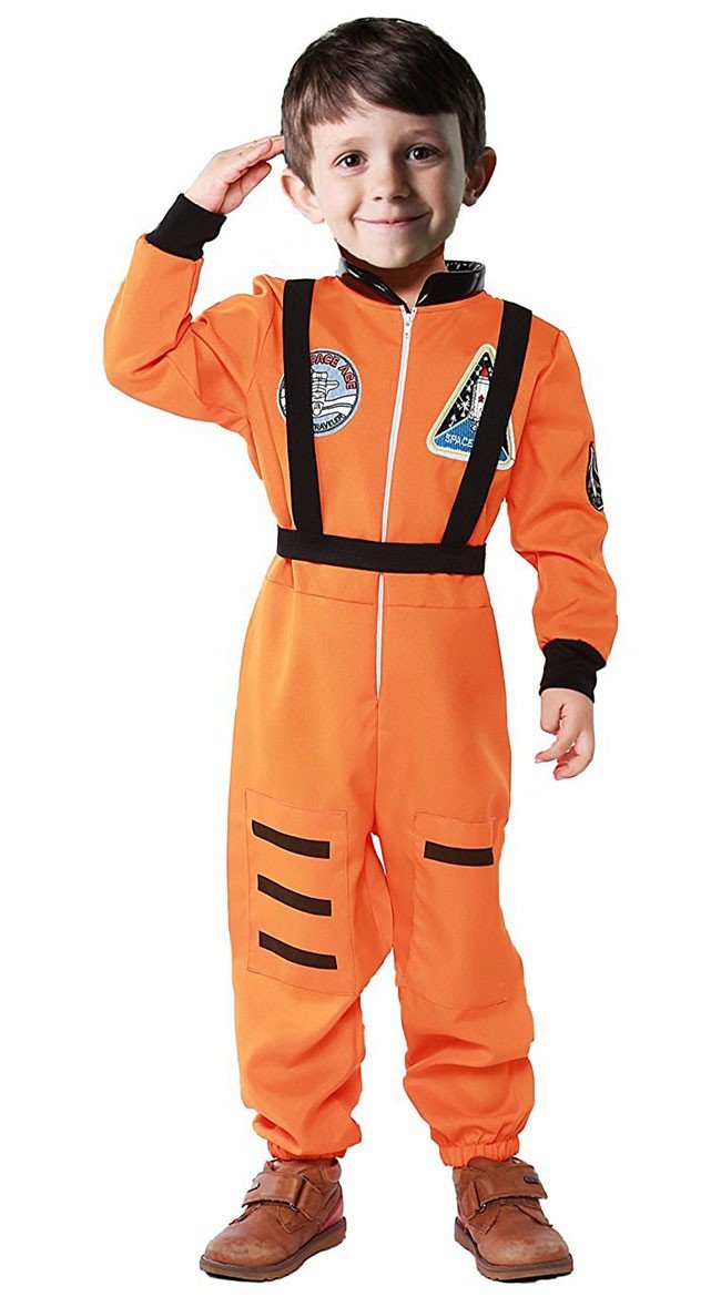 Astronautin Asu Lapsille Avaruuspuku Oranssi