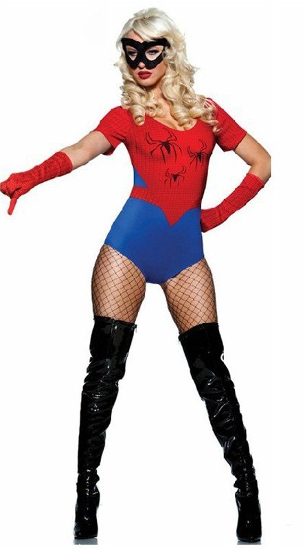 Klassinen Spidergirl Asu Bodysuit Halloween Asut