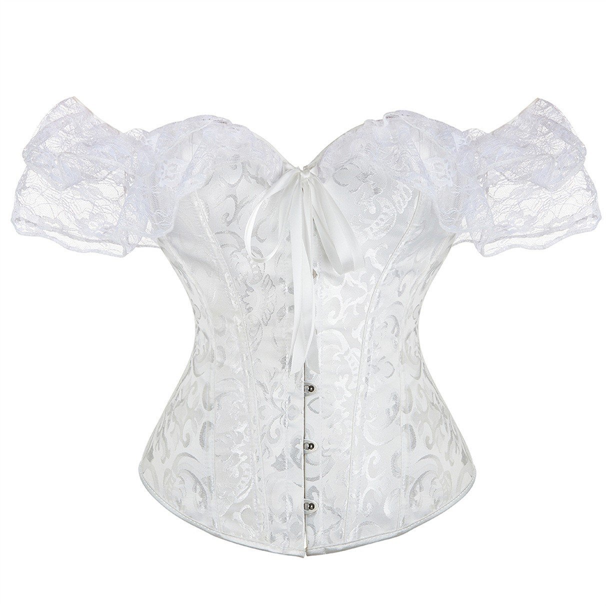 Seksikäs Pitsikorsetti Korsettilingerie Valkoinen Rinnanaluskorsetti Korsettitoppi