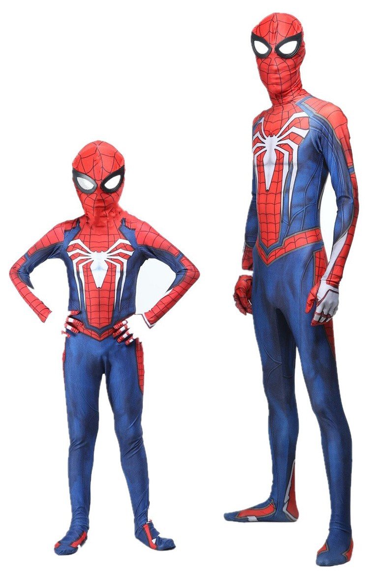 PS4 Spiderman -Asu Lapsille Ja Aikuisille Halloween Supersankariasut