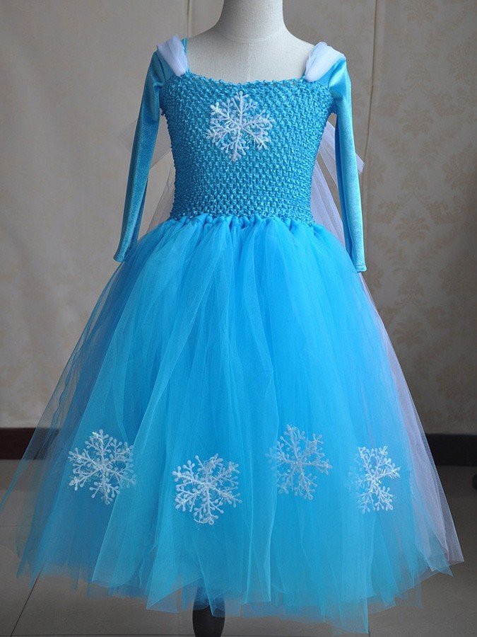 Deluxe Frozen Prinsessa Elsa Puku Tyttö Tutu Mekko