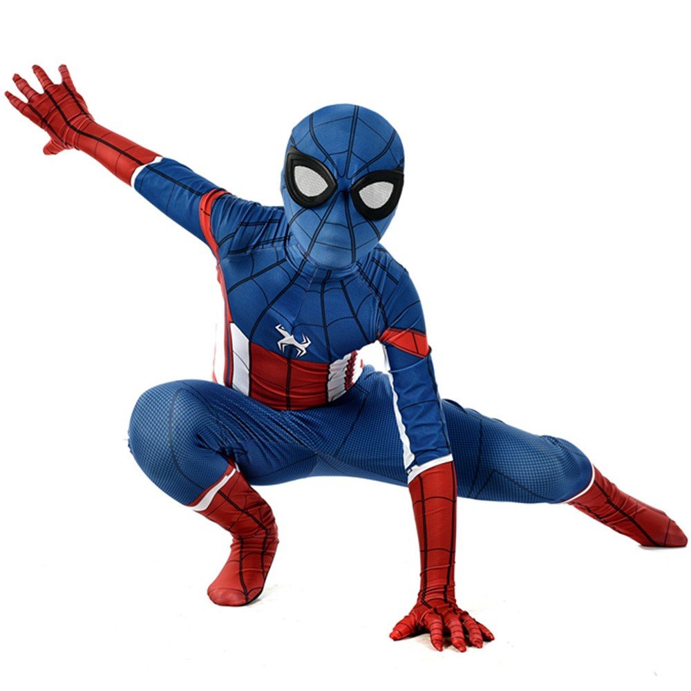 Captain America Spiderman Asu Lapsille Ja Aikuisille Halloween Supersankariasut