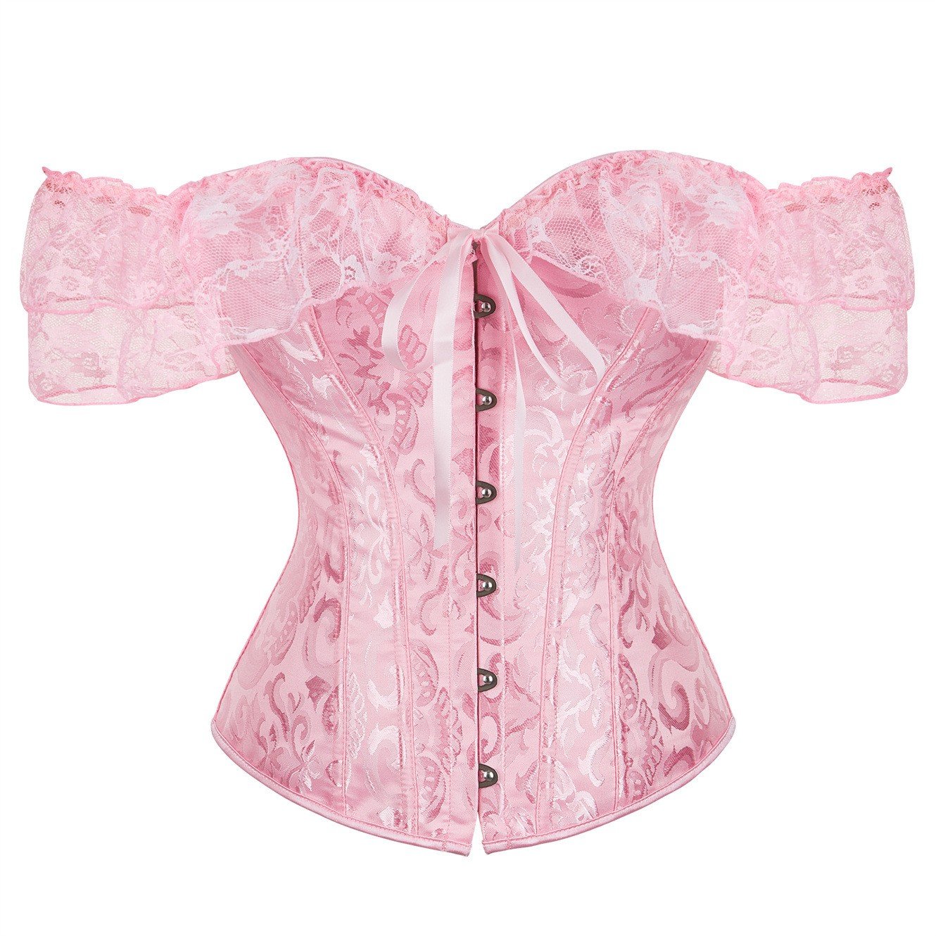 Seksikäs Pitsikorsetti Korsettilingerie Pinkki Rinnanaluskorsetti Korsettitoppi