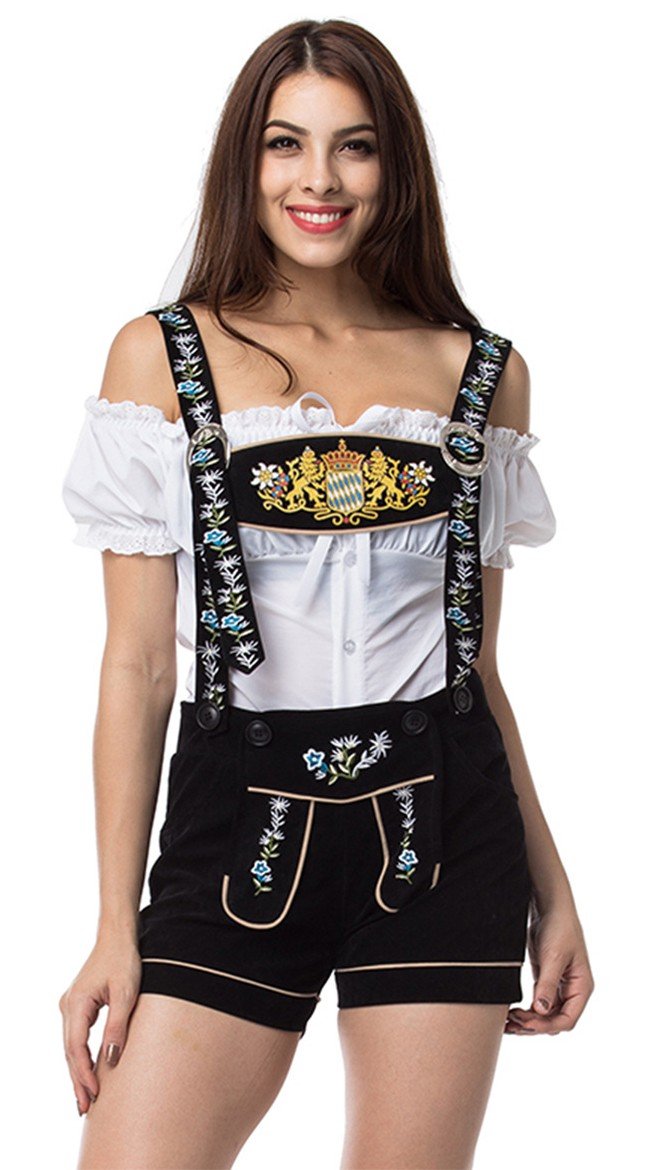 Edelweiss Oktoberfest Lederhosen Asu Naiselle