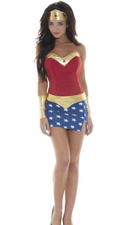 Seksikäs Supersankari Asut Wonder Woman Asu