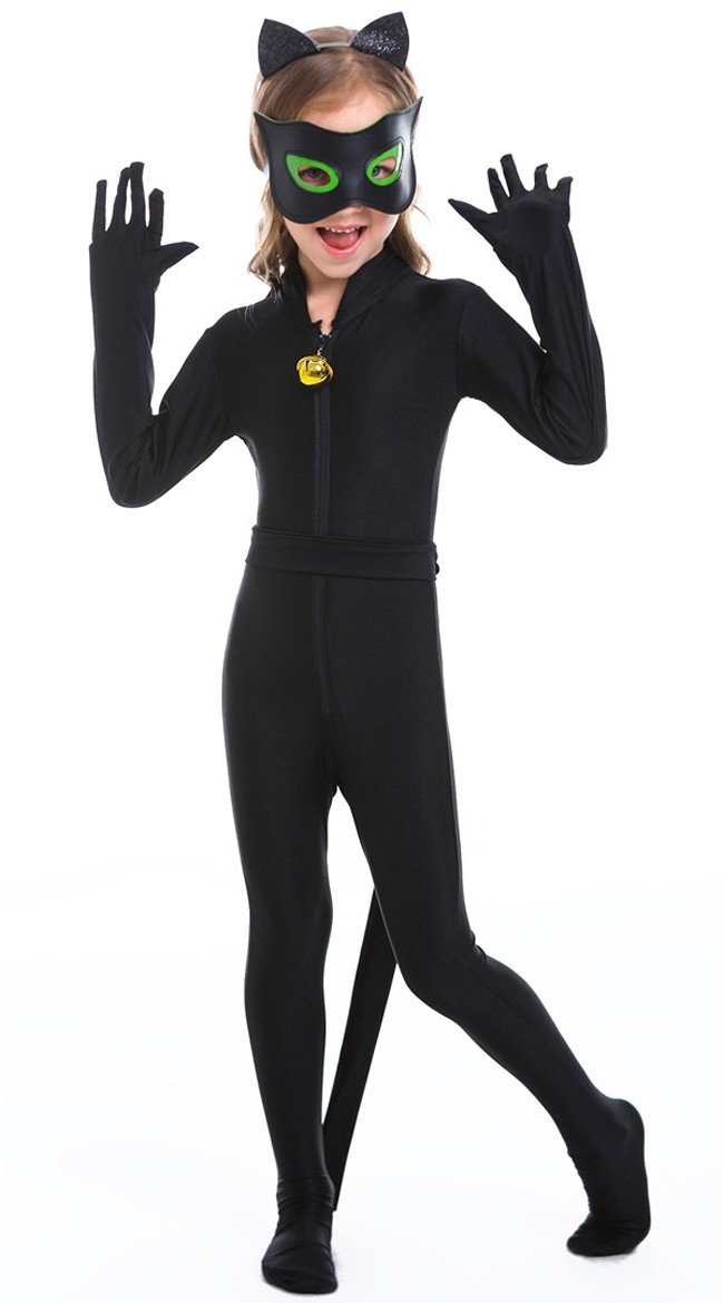 Musta Kissa Asu Lasten Cat Noir Naamiaisasu Miraculous Ladybug Asu