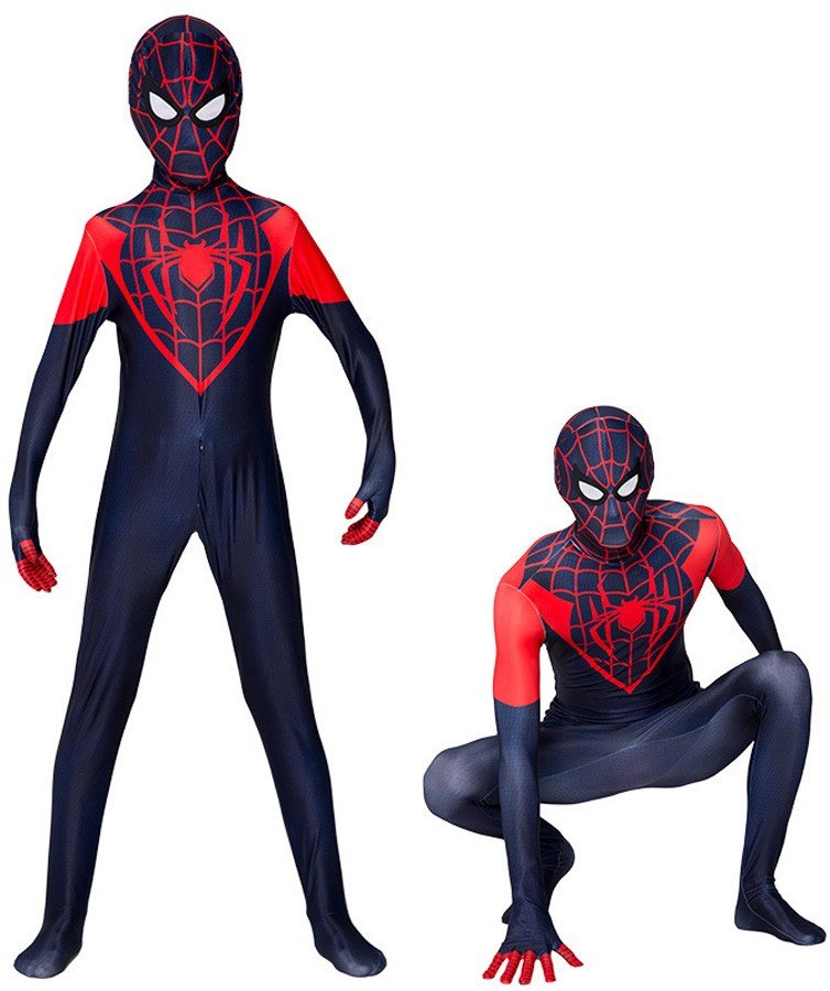 Miles Morales Animoitu Versio Spiderman Asu Lapsille Ja Aikuisille Into the Spider Verse Supersankari Asut