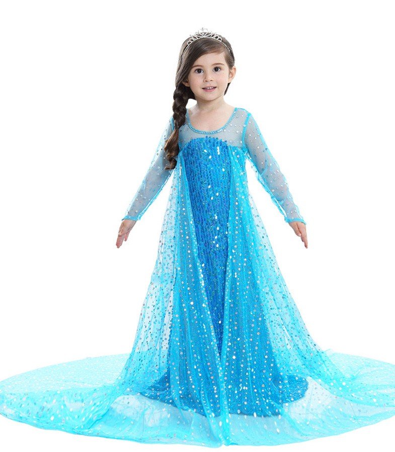 Paljetti Tyttöjen Frozen Elsa Mekko