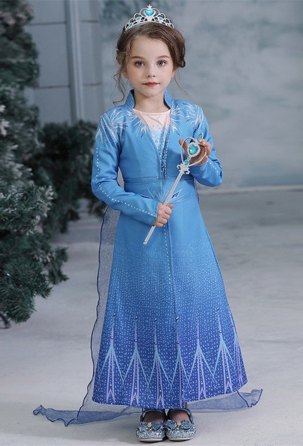 Prinsessapuvut Frozen 2 Elsa Mekko Lapsille