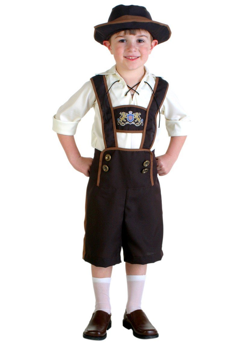 Baijerilainen Kaveri Oktoberfest Lederhosen Housut Lapsille