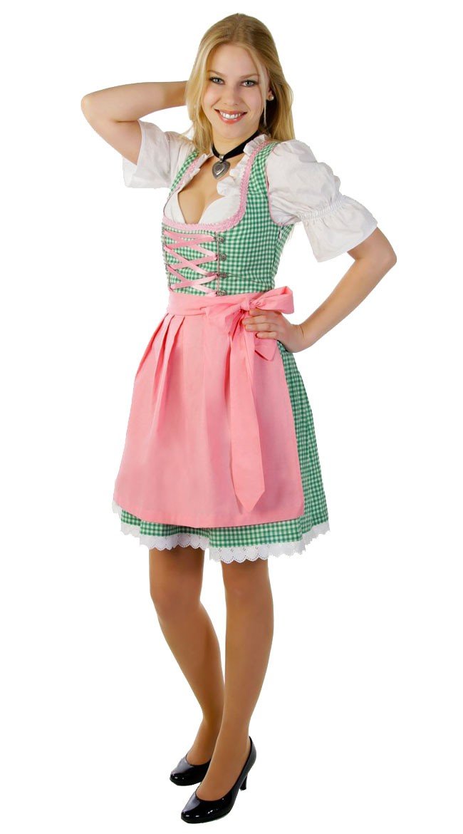 Seksikäs Baijerilaismekko Oktoberfest Asu Naiselle Vihreä