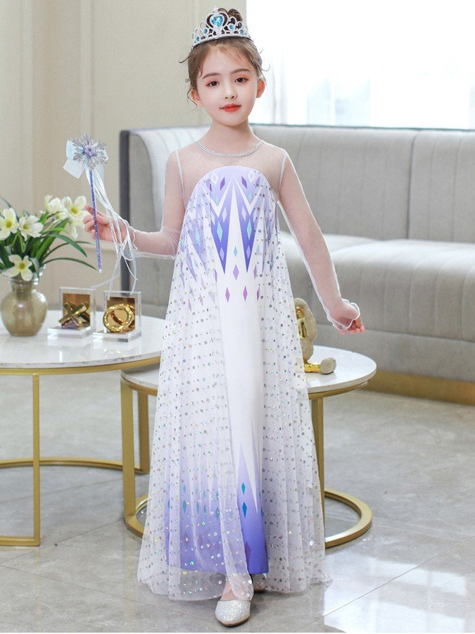 Snow Queen Frozen 2 Prinsessamekko Elsa Mekko Pojille Pitkähihainen