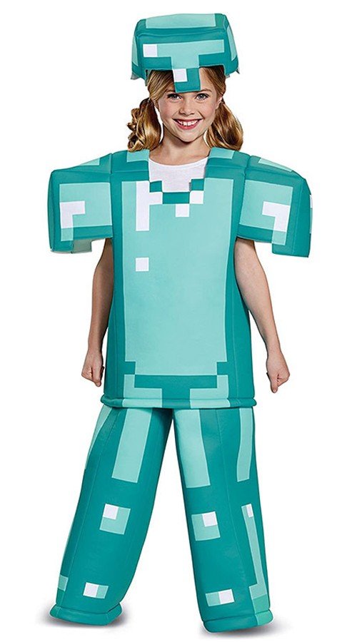 Lasten Prestige Minecraft Timanttihaarniska Asu Tytöille Armor Naamiaisasu Rooliasu