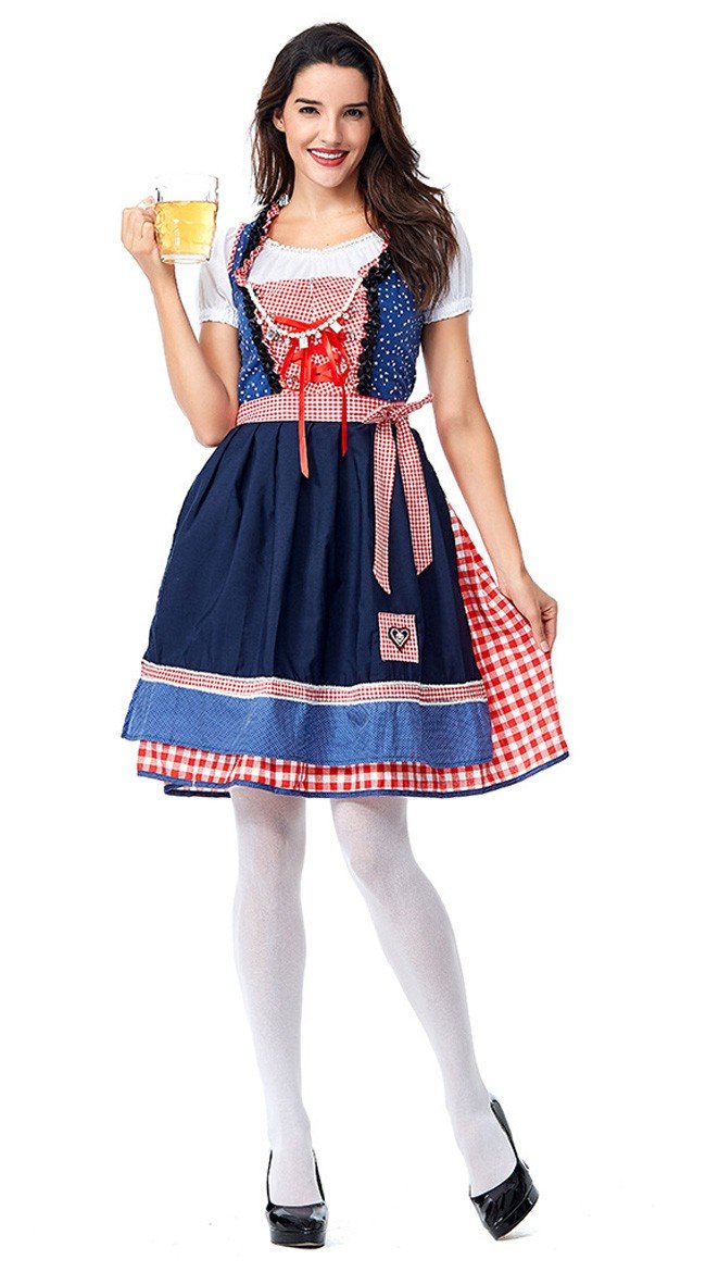 Seksikäs Off-Olkapää Tirolilainen Asu Oktoberfest Asu