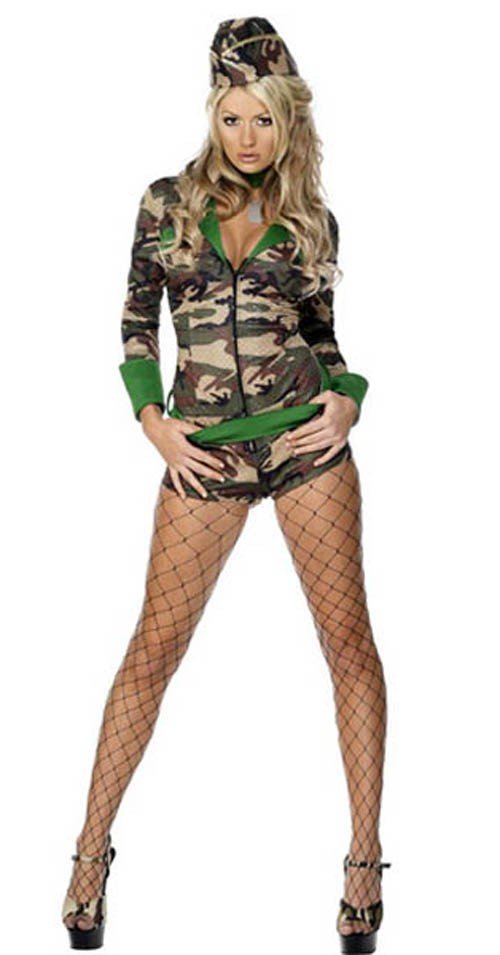Seksikäs Torjua Camo Chick Armyvaatteet