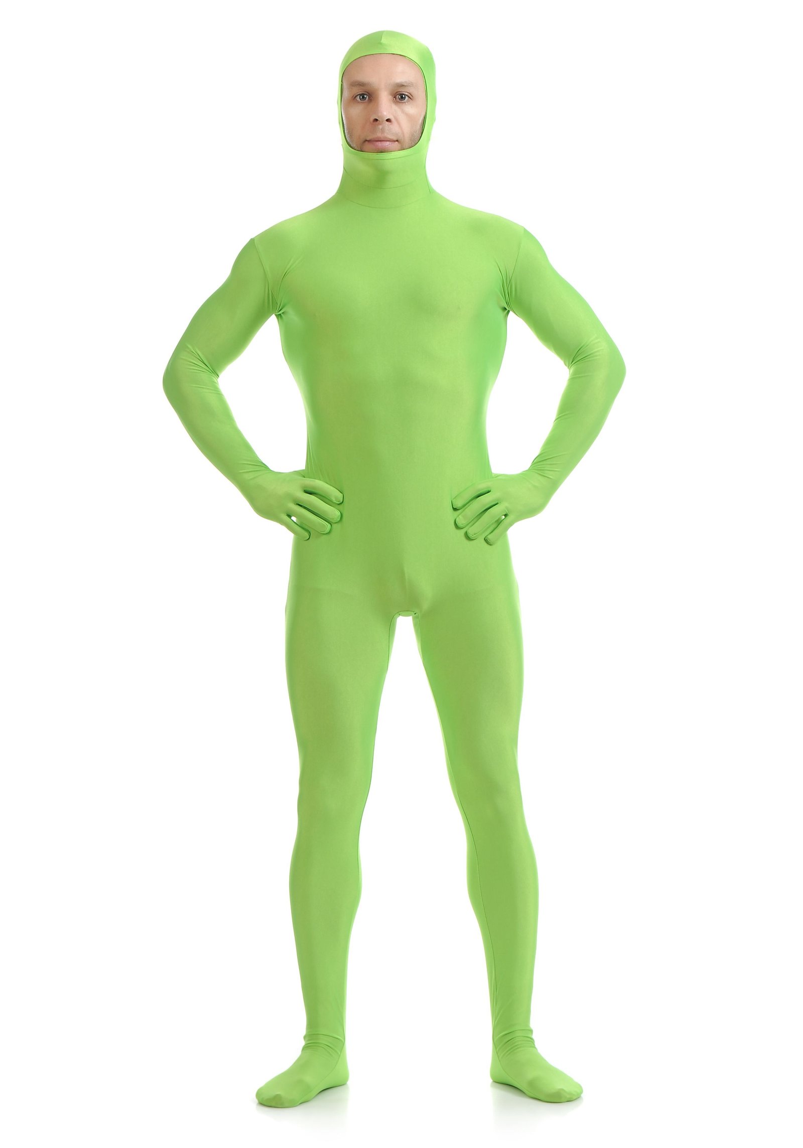 Skinsuit Morph Asut Avoimet Kasvot Second Skin Asu Vaaleanvihreä