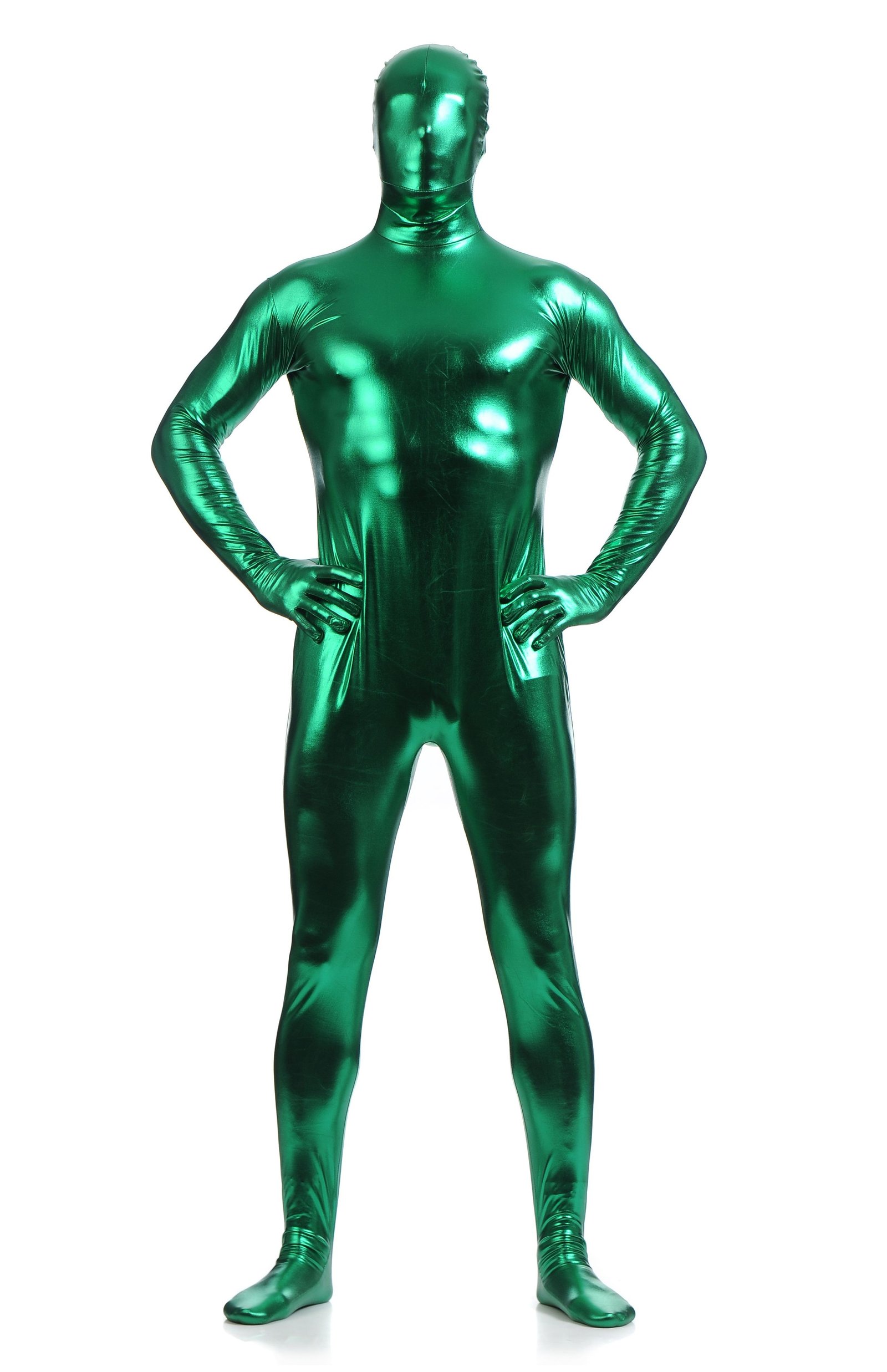 Morph Asut Kokopeittävä Kiiltävä Metalli Asu Vihreä
