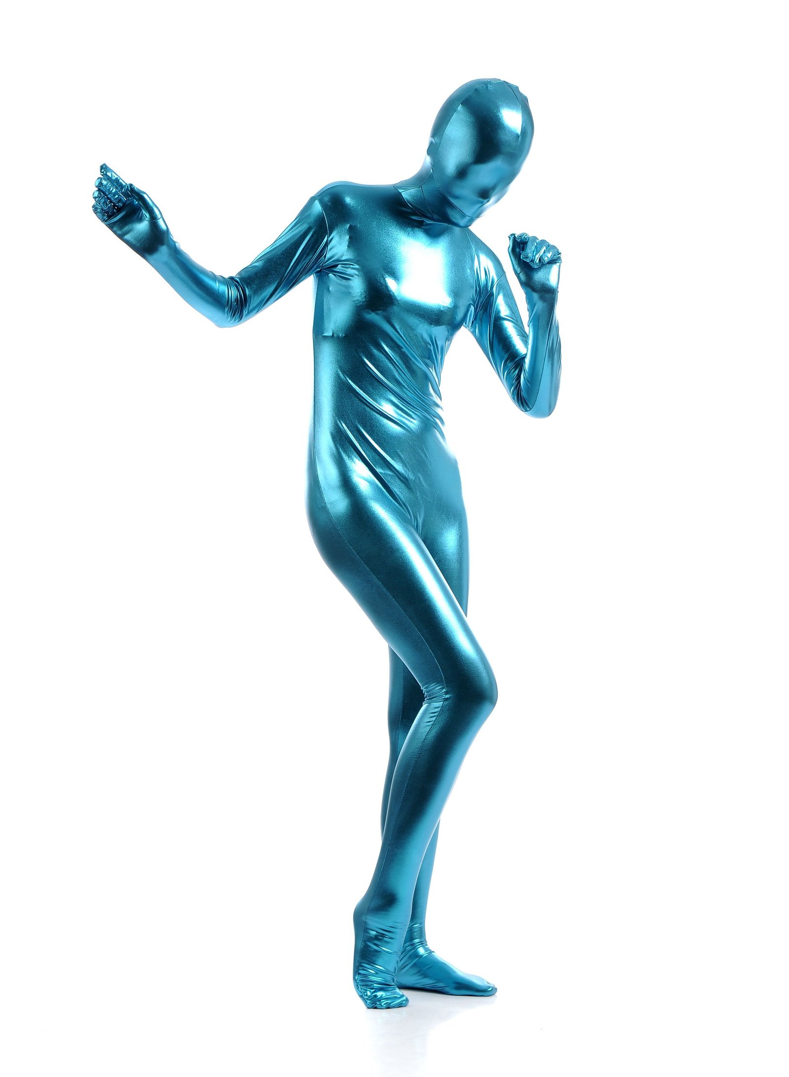Morph Asut Kokopeittävä Naisille Kiiltävä Metalli Asu Vihreä Sininen