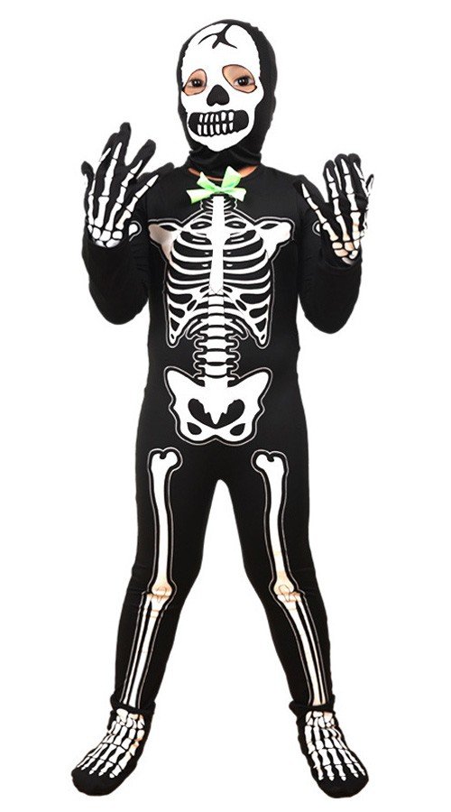 Valovoimainen Halloween Lapsille Kauhu Luut Luuranko Asu