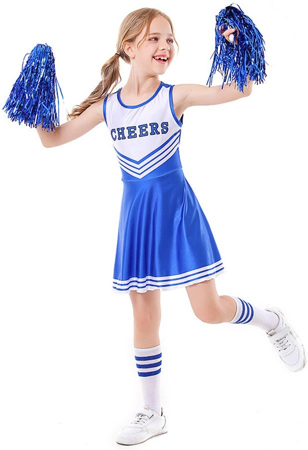 Lasten Cheerleader Naamiaisasu Sininen