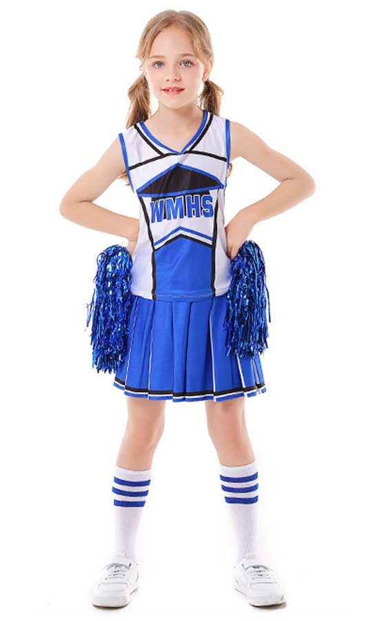 Lasten Koripallo Cheerleader Naamiaisasu Sininen