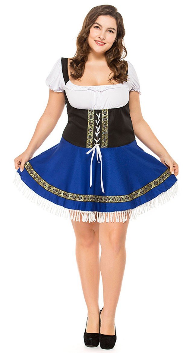 Kuuma Myynti Sininen Oktoberfest Asu Isot Koot Naisille