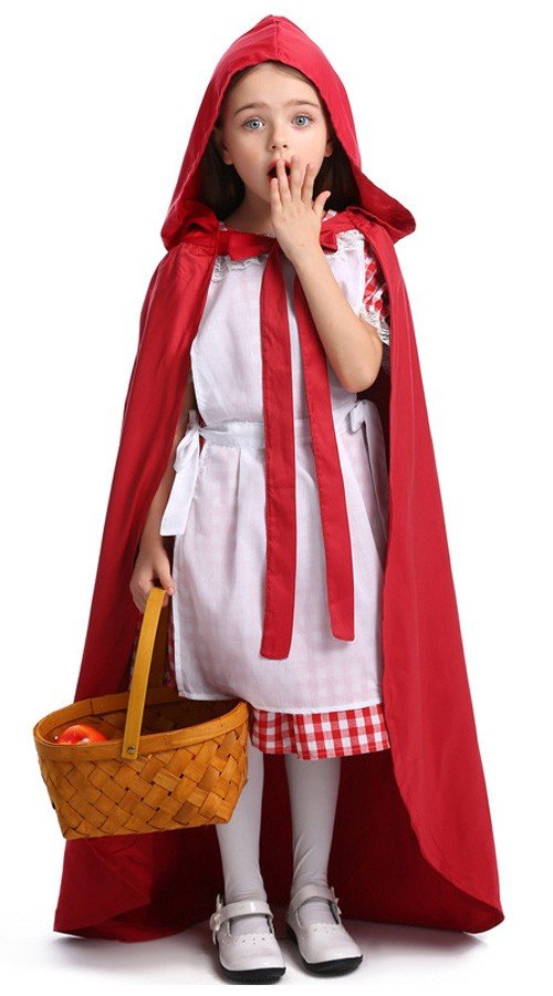 Klassinen Lapsille Halloween Punahilkka Asu Asu Halloweeniin