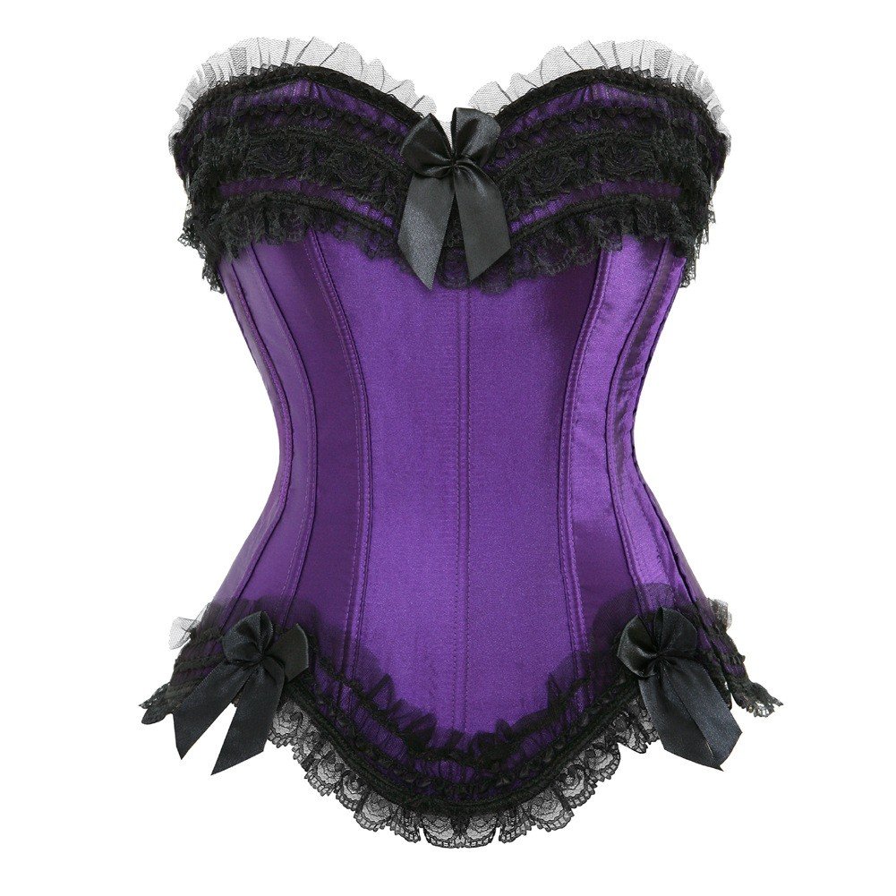 Korsettitoppi Burleski Ylärintakorsetti Purppura Ohut Korsetti
