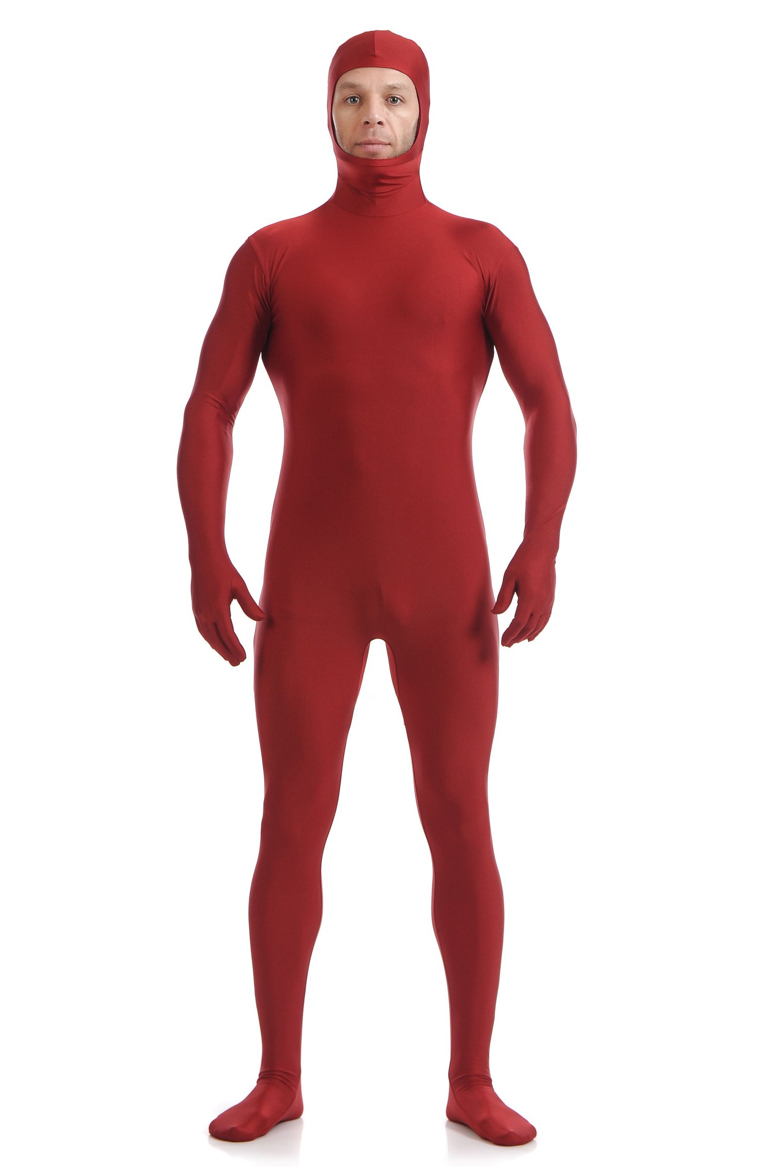 Skinsuit Morph Asut Avoimet Kasvot Second Skin Asu Tummanpunainen