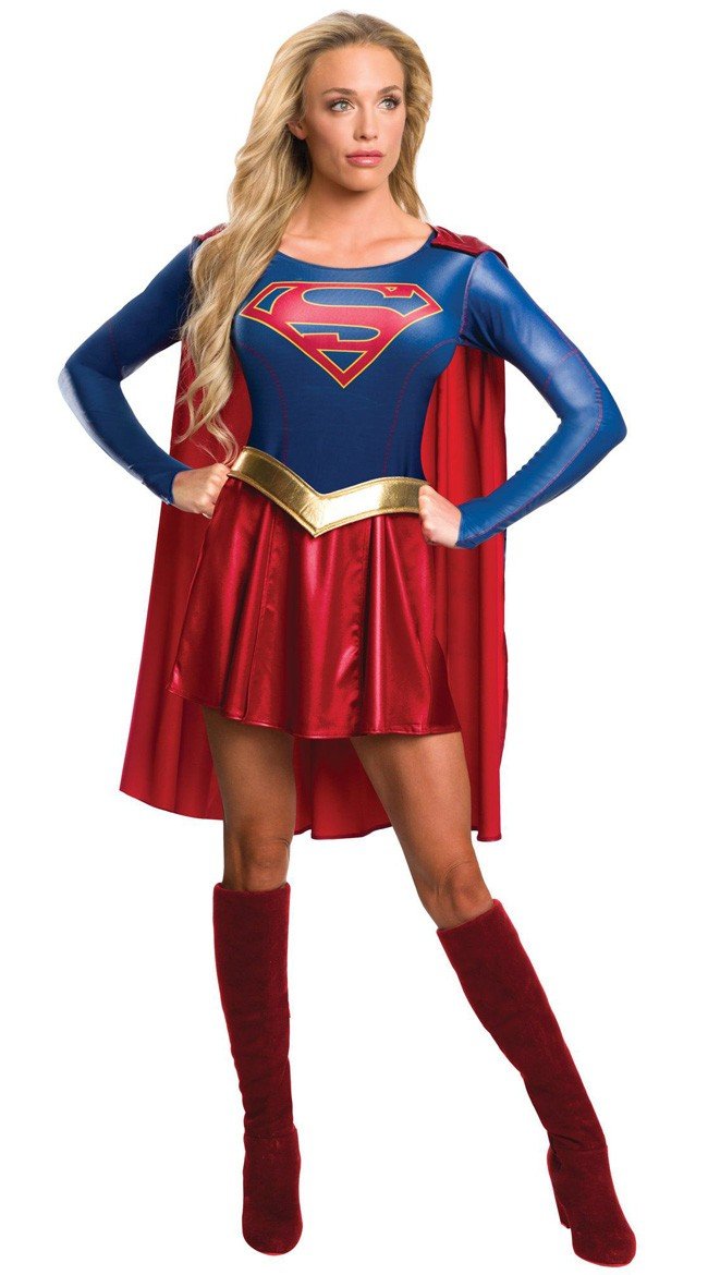 Klassinen DC Comics Supergirl Asu Deluxe Supersankari Asut