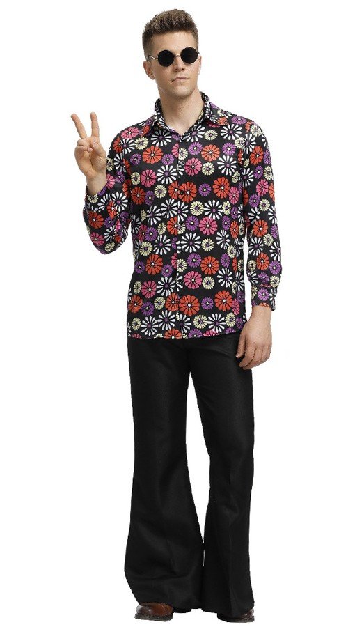 90-Luvun Retro Hippiasu Miehille Flower Power Discoasu Aikuisille
