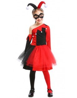 Tyttöjen Harley Quinn Asu Halloween Pelle Puku Lapsille