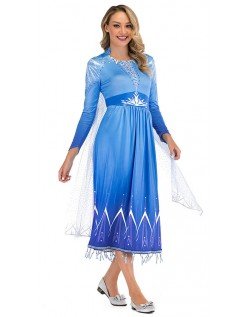 Frozen 2 Elsa Asu Aikuisille Prinsessamekko Cosplay Asu
