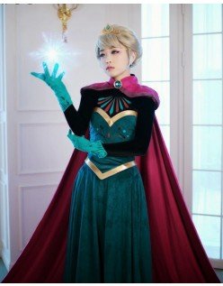 Deluxe Frozen Anna Prinsessamekko Aikuiselle Anna Matkoilla Cosplay Asu