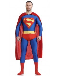 Klassinen Superman Asu Lycra Spandex Supersankari Asut Aikuisille Ja Lapsille