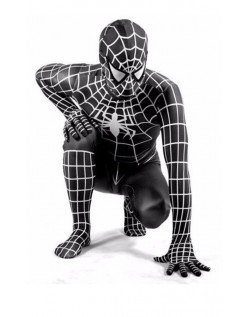 Klassinen Supersankari Spiderman Asu Aikuisille Musta