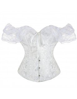 Seksikäs Pitsikorsetti Korsettilingerie Valkoinen Rinnanaluskorsetti Korsettitoppi