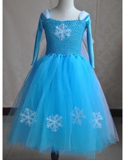 Deluxe Frozen Prinsessa Elsa Puku Tyttö Tutu Mekko