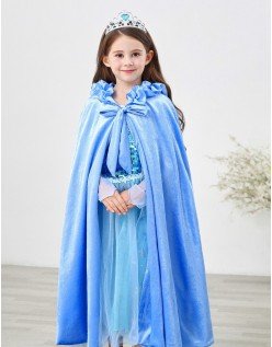 Lapsille Frozen Prinsessa Elsa Hupullinen Viitta Sininen