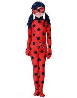 Leppäkerttu Asu Tyttöjen Miraculous Ladybug Naamiaisasu Aikuisille / Lapsille